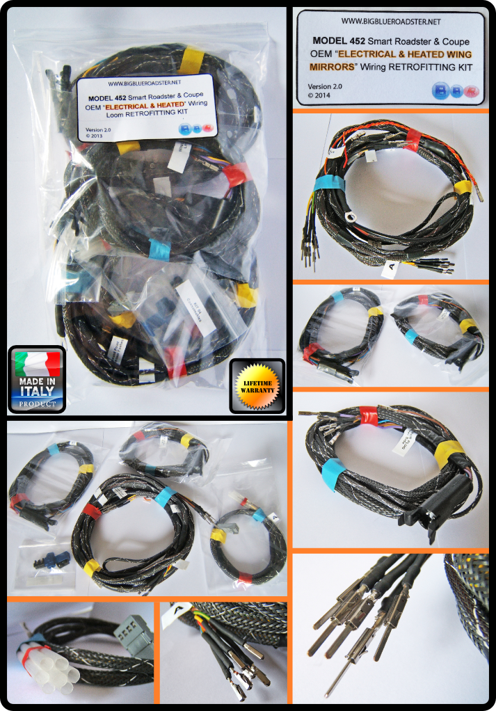 Smart Roadster Electrical Wing Mirrors KIT PREDISPOSITION - BigBlueRoadster.net