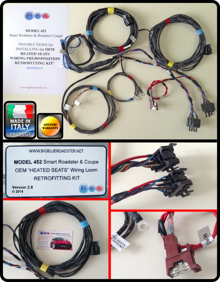 Smart Roadster Heated Seats RETROFITTING KIT - BigBlueRoadster.net