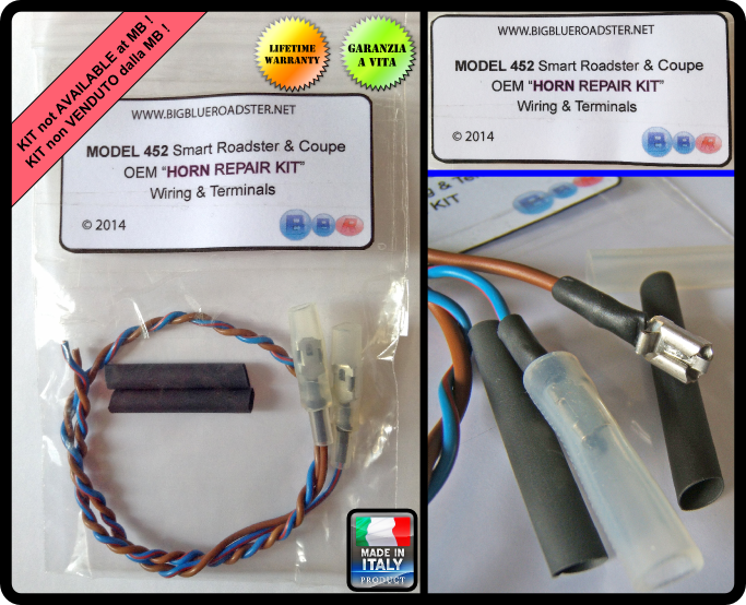 Smart Roadster HORN WIRING and TERMINALS Repair KIT - BigBlueRoadster.net